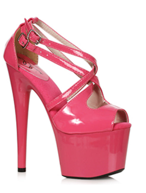 7" Stiletto Strappy Sandal Pink