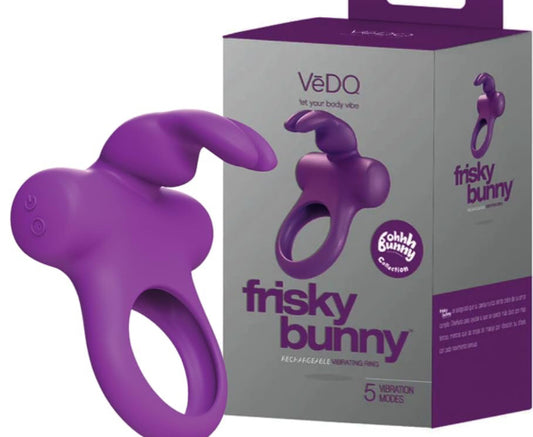 Vedo Frisky Bunny Vibrating Ring, Purple