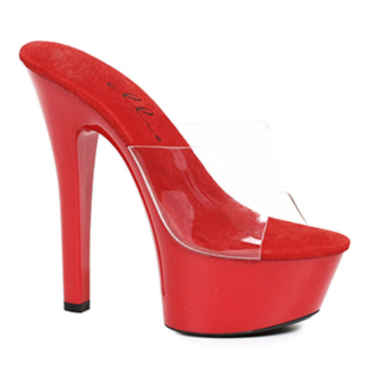 6" Heel Mule red