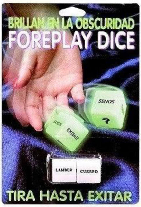 Dados para jugar en pareja 💚
• Brillan en la oscuridad
• Solo lanza los dados y estos te indicaran que hacer y en que lugar