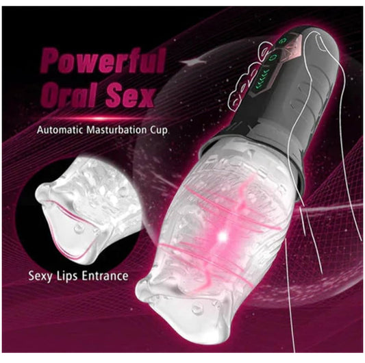 Gawk Gawk 3000 - Rechargeable, Vibrating, Rotating and Automatic Male Masturbator - Automatic Male Rose Toy - Multi-Speed and Vibration Modes