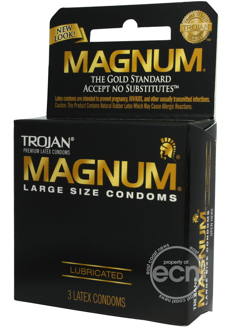 Trojan Condom Magnum Thin Large Size Lubricated 3 Pack