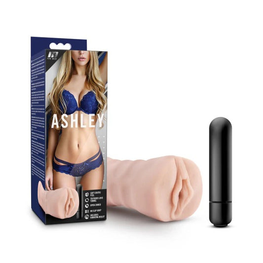 Blush M for Men Ashley Oral Stroker with Bullet Vibrator Vanilla
