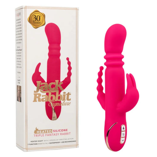 Jack Rabbit Signature Heated Silicone Triple Fantasy Rabbit