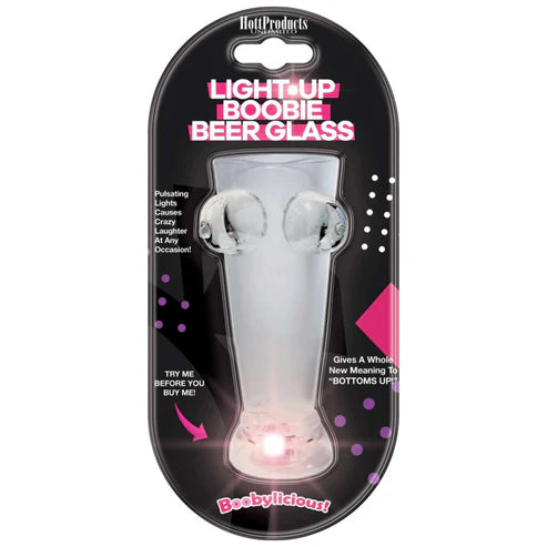 Boobie Beer Glass - Light Up - (Plastic)