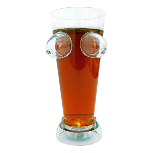 Boobie Beer Glass - Light Up - (Plastic)