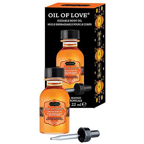 Kama Sutra Oil of Love 4 Different Flavor Tropical l Mango, Original, Raspberry Kiss, Strawberry Dreams