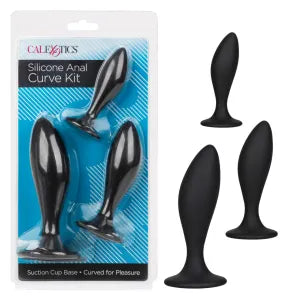 Silicone Anal Curve Kit (3 piece) - Black