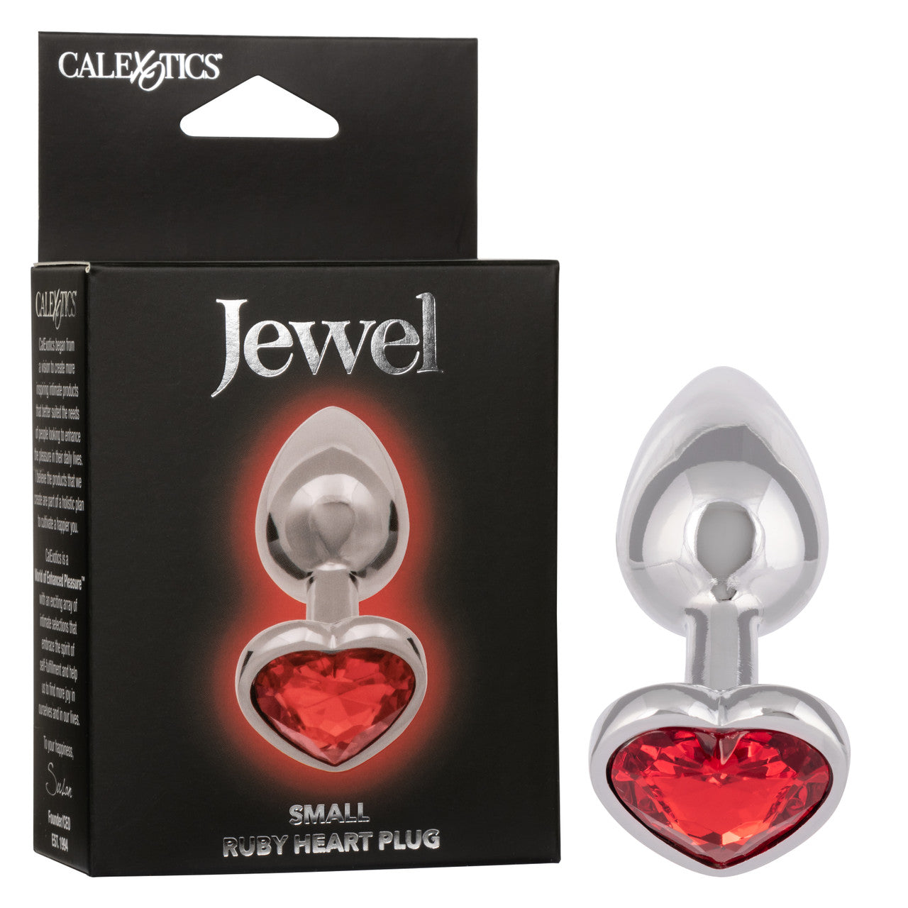 Jewel Small Rose Plug - Jewel Small Ruby Heart Plug