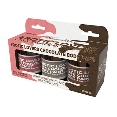 Erotic Lovers Chocolate Body Paint - Neapolitan Flavors (3 Pack)