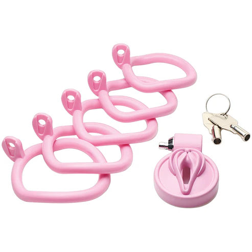 Master Series Pussification Vulva Chastity Cage - Pink