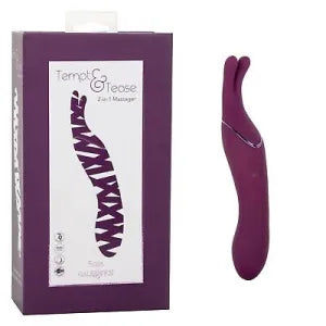 Tempt & Tease Sass 2-in-1 Massager Purple - Rechargeable G-Spot Vibe