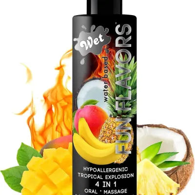 Wet Fun Flavors Tropical Explosion 4 in 1 Edible Lubricant 3 oz